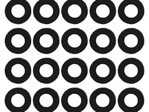 20Pcs Yootones Trumpet Valve Felt Washers Cushion Trumpet Top Cap Felt Pads Compatible with Trumpet Replacement Musical Instrument Accessory (Black)