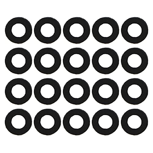 20Pcs Yootones Trumpet Valve Felt Washers Cushion Trumpet Top Cap Felt Pads Compatible with Trumpet Replacement Musical Instrument Accessory (Black) 20Pcs Yootones Trumpet Valve Felt Washers Cushion Trumpet Top Cap Felt Pads Compatible with Trumpet Replacement Musical Instrument Accessory (Black)
