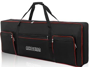 AKOZLIN 76 Keys Electric Piano Keyboard Gig Bag with Adjustable Straps and 5-Pocket for Keyboard Accessaries