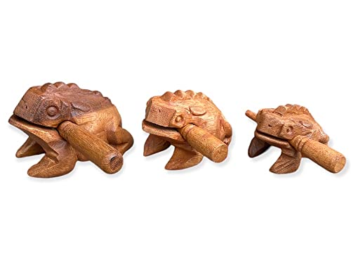 Percussion Instruments Wooden Frog 3 Pcs Set of 4 Inch Frog Percussion Instruments Wooden Frog 3 Pcs Set of 4 Inch Frog
