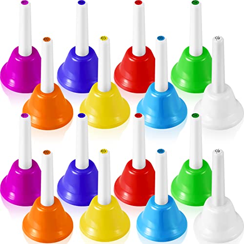 16 Pcs 8 Note Diatonic Metal Hand Bells for Kids Christmas Gift Musical Instruments Baby Kids Music Toys Set Colorful Hand Percussion Bells for Toddlers Children Adults Family School Church Classroom 16 Pcs 8 Note Diatonic Metal Hand Bells for Kids Christmas Gift Musical Instruments Baby Kids Music Toys Set Colorful Hand Percussion Bells for Toddlers Children Adults Family School Church Classroom