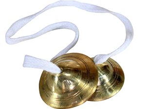 eSplanade - Brass Tibetan Tingsha Manjeera Clash Cymbals or Hand Cymbals - Traditional Instrument for Indian Music & Tibetan Prayer