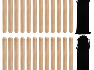 ZEAYEA 24 Pack Rhythm Sticks with Carry Bag