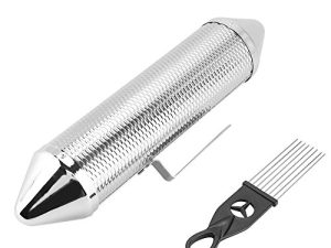 Guiro Instrument Guiro Holder Percussion Instruments Guiro Durable Stainless Steel Metal Guiro Musical Percussion Instrument with Scraper