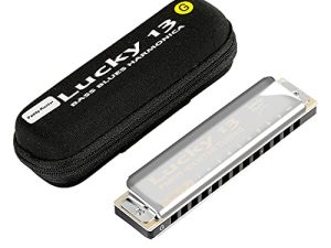 East top Lucky 13 Bass Plus Blues Harmonica 13 Holes Diatonic Harp Mouth Organ Professional Musical Instruments PaddyRichter G Key harmonica for Adults