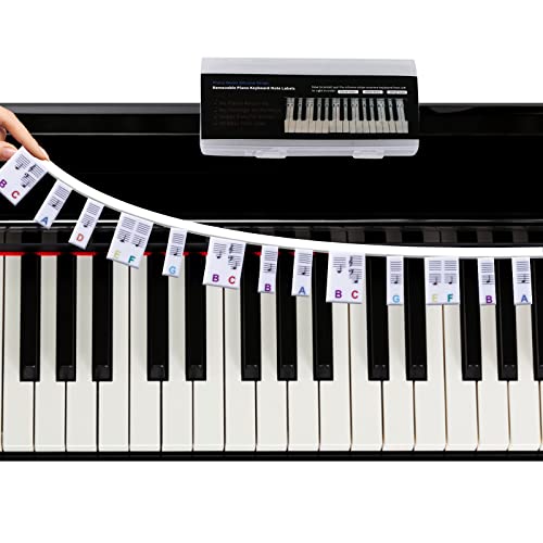 Removable Piano Keyboard Stickers for Beginners Removable Piano Keyboard Stickers for Beginners