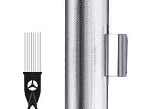 VACHAN Guiro Instruments 8" 3" Stainless Steel Latin Percussion Instrument with Scraper Metal Guiro Shaker for Band Accompaniment Musical Instruments Training Tool