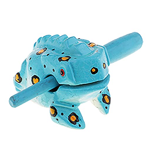 3.5" Wooden Frog Guiro Rasp Instrument - Percussion Musical Tone Block Craft (Blue) 3.5" Wooden Frog Guiro Rasp Instrument - Percussion Musical Tone Block Craft (Blue)