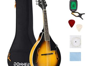 Donner A Style Mandolin Instrument Sunburst Beginner Adult Acoustic Mandolin Musical Instrument Mahogany 8 String
