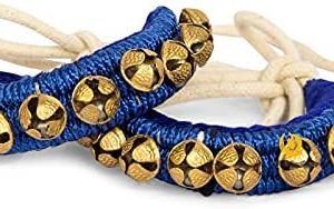 Ghungroo Anklet Bells Handmade Big Bells Musical Dancing Instrument Classical Kathak Bharatanatyam Kuchipudi Ghungroo (BLUE 1 LINE)