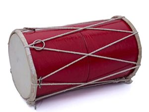 Handmade Wooden & Leather Classical Indian Folk Tabla Drum Set Hand Percussion Drums World Musical Instruments Punjabi Dhol Dholak Dholki 10 x 6 Inches Fun Birthday Housewarming Gift Ideas
