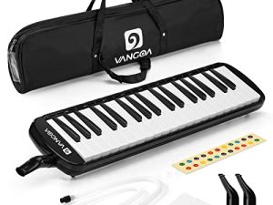 Vangoa 37 Key Melodica Musical Instrument Soprano Melodica Air Piano Keyboard with Carrying Bag