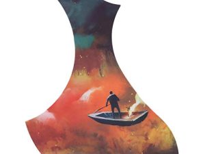 Guitar Pickguard，Acoustic Guitar Pickguard Self‑Adhesive Decoration Musical Instrument Accessories Suitable For Folk Guitars(1) Played Accessories