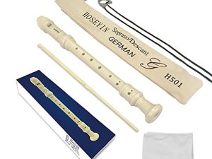 HOSEYIN Soprano Recorder Baroque style German style C Key 8 Holes Soprano Recorder for Beginners Kids students(German