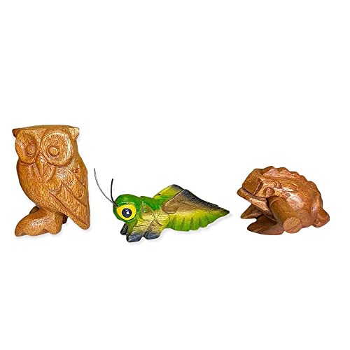 Handmade Wooden Percussion 3 Pcs Set 3 Inch Wooden Frog Handmade Wooden Percussion 3 Pcs Set 3 Inch Wooden Frog