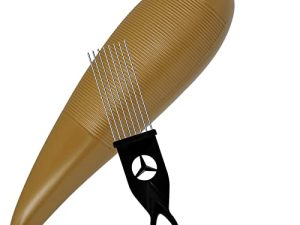 EASTROCK Guiro Instrument 3.3"x12" Fish Shaped Latin Percussion Instrument with 1 Scraper Musical Training Tool for Beginners and Professional Band Accompaniment