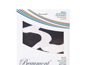 Beaumont Musical Polishing & Cleaning Patterned Giraffe Instruments Trumpet Clarinet Sax Flute Recycled Microfibre Cleaning Cloth Brass Silver 25 x 25cm (BFC-G)