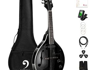 Vangoa Mandolin Instrument Beginner Acoustic Electric A Style Mahogany Musical Instrument for Beginner Adults Teens Kids