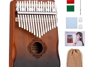 TOOKYLAND Kalimba Mahogany Thumb Piano with Hand Rest Curve