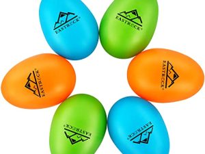 EastRock 6 PCS Plastic Egg Shaker Set Musical Hand Percussion Shakers Musical Maracas Percussion Instruments