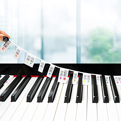 Piano Keyboard Stickers for Beginners Kids Removable Piano Keyboard Stickers for Beginners Kids Removable