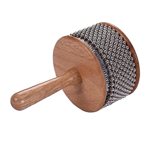Froiny 1pc Wooden Cabasa Percussion Metal Beaded Chain & Cylinder Pop Hand Shaker Percussion Instrument Froiny 1pc Wooden Cabasa Percussion Metal Beaded Chain & Cylinder Pop Hand Shaker Percussion Instrument