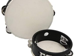 Wood Handheld Tambourine Double Row
