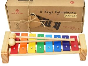 MUSICUBE Xylophone for Kids Wooden Xylophone with Mallets Orff Music Instrument for Educational Preschool Learning Baby Percussion Kit Professional Tuning Gift Choice for Children