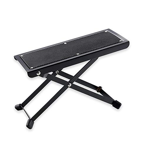 Miwayer Guitar Foot Rest 4-Position Height Adjustable Rubber End Caps and Non-Slip Rubber Padfor Com fortable and Solid Support Miwayer Guitar Foot Rest 4-Position Height Adjustable Rubber End Caps and Non-Slip Rubber Padfor Com fortable and Solid Support