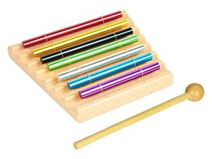 Colorful Responsive Classroom Chime Energy Chime Percussion Sound Tube Hand Bell for Class Yoga (Septet Chime)
