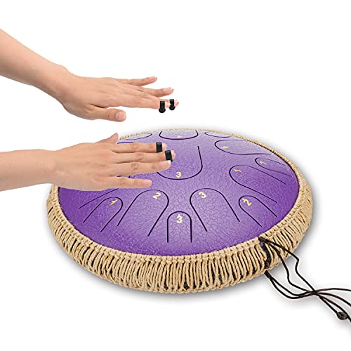 14'15 note Steel tongue Drum Percussion Portable ethereal drummer Disc drum Music gift instrument (14'15 tone 14'15 note Steel tongue Drum Percussion Portable ethereal drummer Disc drum Music gift instrument (14'15 tone