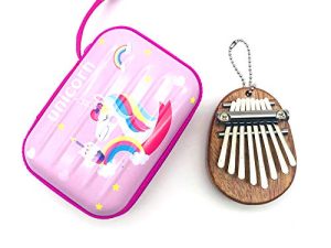 Deoukana 8 Key Mini Kalimba Exquisite Finger Mini Thumb Piano Marimba Musical Accessory Pendant Gift