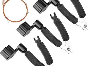 Eison Guitar String Winder Guitar Cutter and Bridge Pin Puller 3 in 1 Guitar Repair Tool Musical Instrument Accessories for Electric & Acoustic Guitar Ukulele Banjo Mandolin Bass 3Pack
