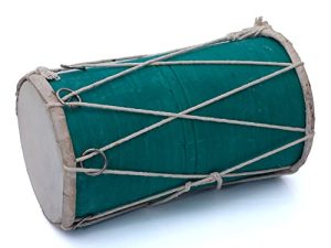 Handmade Wooden & Leather Classical Indian Folk Tabla Drum Set Hand Percussion Drums World Musical Instruments Punjabi Dhol Dholak Dholki 10 x 6 Inches Fun Birthday Housewarming Gift Ideas