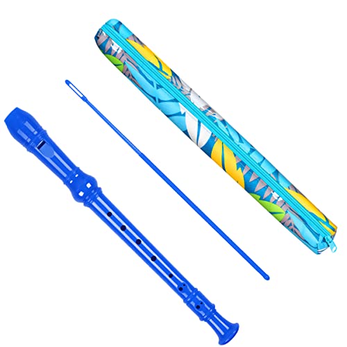Descant Soprano Recorder Music Recorder Instrument For Kids Flute Kids Recorder With Cleaning Rod + Case Bag (Blue) Descant Soprano Recorder Music Recorder Instrument For Kids Flute Kids Recorder With Cleaning Rod + Case Bag (Blue)