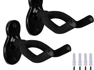 Guitar hanger Guitar hook Guitar holder Guitar wall mount hangers for Electric Acoustic and Bass Guitars(2-Pack)
