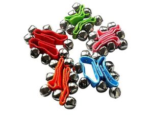 Dzrige 10 Pcs Band Wrist Bells Wrist Jingle Bells Ankle Jingle Bells Musical Tambourine Rhythm Percussion Instrument Birthday Gifts Christmas Party Favors Toys for Kids