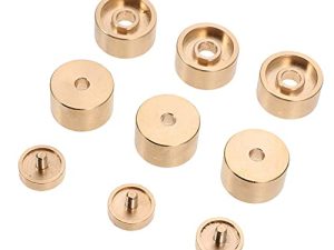 MILISTEN 1 Set Trumpet Piston Button Buckles Trumpets Finger Buttons Turquoise Inlay Connecting Rods Valve Caps Musical Trumpet Instrument Tools (Golden)