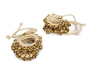 Art Of Creation Kathak Dancing Ghungroo 50 +50 Dancing Bell Anklet Pair Indian Classical Dancers Musical Instrument Bharatnatayam Ghungru (Red)