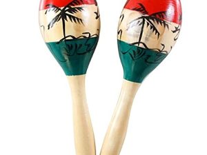 XWell Maracas for Kids & Adults 2PCs | Wood Rumba Shakers | Great Musical Instrument for Learning Activities | Hand Percussion with Sand Inside | Best for Parties
