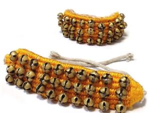 Dancing Kathak Ghungroo Ankle Bells Pair | 3 Lines Musical Instrument Classical Bharatnatayam Kuchchipudi Dancking Ghungroo from India (60 Bell)