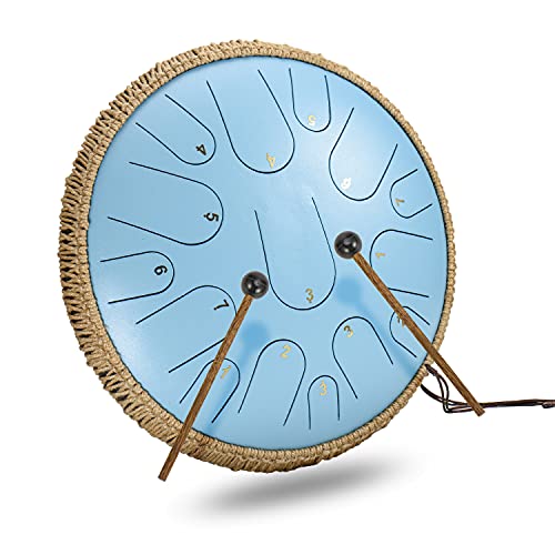 14"15 note Steel tongue Drum Percussion Portable ethereal drummer Disc drum Music gift instrument (14"15 tone 14"15 note Steel tongue Drum Percussion Portable ethereal drummer Disc drum Music gift instrument (14"15 tone