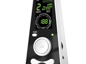 Electronic Digital Metronome for Piano Guitar Violin Drum Instruments Musicians Volume & Beat Speed Adjustable Smart Universal Musical Tools(White)
