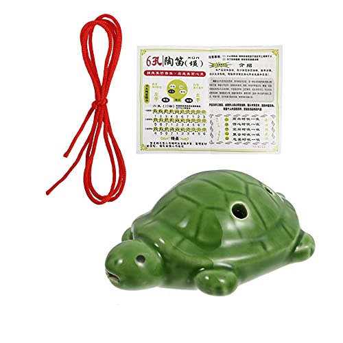 MILISTEN 6 Hole Alto Ocarina Ceramic Ocarina Green Turtle Shape Chamber Musical Instrument Ocarina Flute for Kids Beginner Ocarina MILISTEN 6 Hole Alto Ocarina Ceramic Ocarina Green Turtle Shape Chamber Musical Instrument Ocarina Flute for Kids Beginner Ocarina
