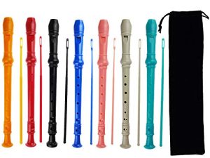 Kasteco 7 Pack German Style 8 Hole-3 Piece Descant Soprano Recorders with Cleaning Rod