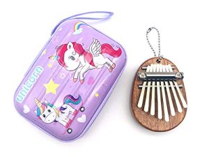 Deoukana 8 Key Mini Kalimba Exquisite Finger Mini Thumb Piano Marimba Musical Accessory Pendant Gift