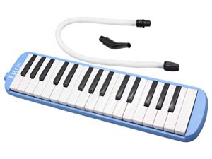 SUPVOX 32 Key Melodica Instrument with Mouthpiece Tube Air Piano Keyboards Pianica Musical Instrument with Soft Case for Music Lovers Beginners (Blue)