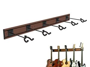 Guitar Wall Hangers with 5 Adjustable Bass Guitar Hanger for Electric Acoustic Guitars Bass