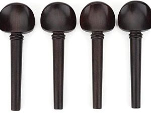 Jiayouy 4Pcs Violoncello Tuning Peg Ebony Wood No Hole 4/4 Violoncello Musical Instruments Accessories