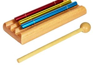 Colorful Responsive Classroom Chime Energy Chime Percussion Sound Tube Hand Bell for Class Yoga (Trio Chime)